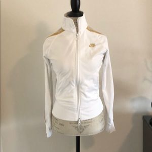 Nike track jacket White and gold